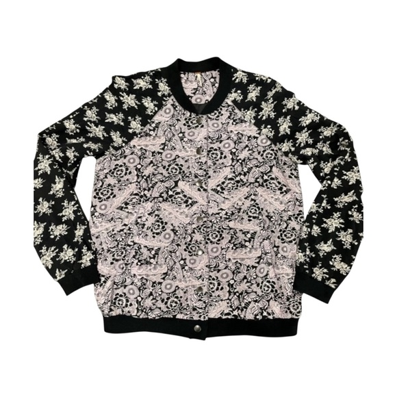 Free People Floral Bomber Jacket - Picture 1 of 4